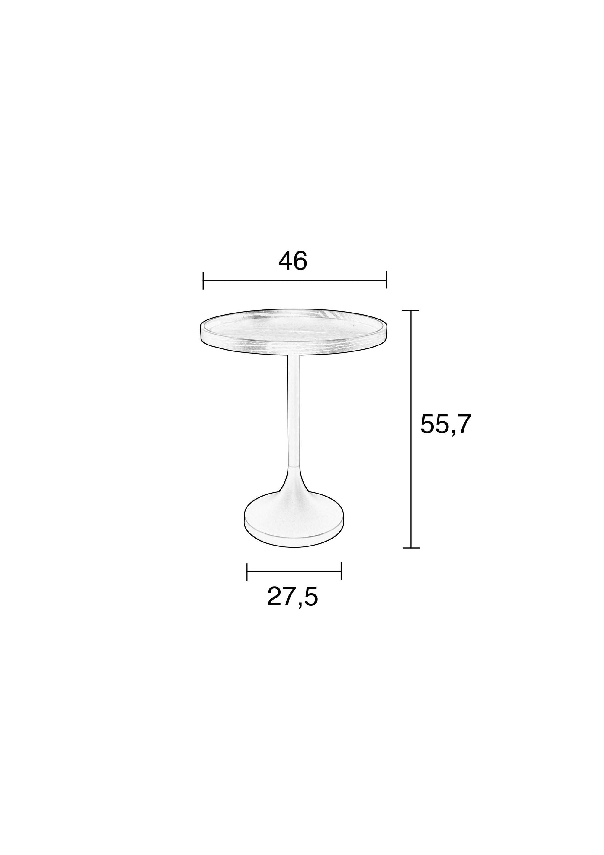 Zuiver Jason Black Steel Round Side Table